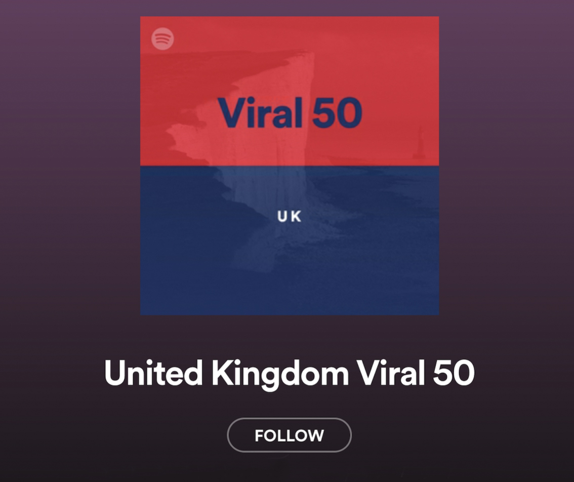 Spotify UK Viral 50 chart