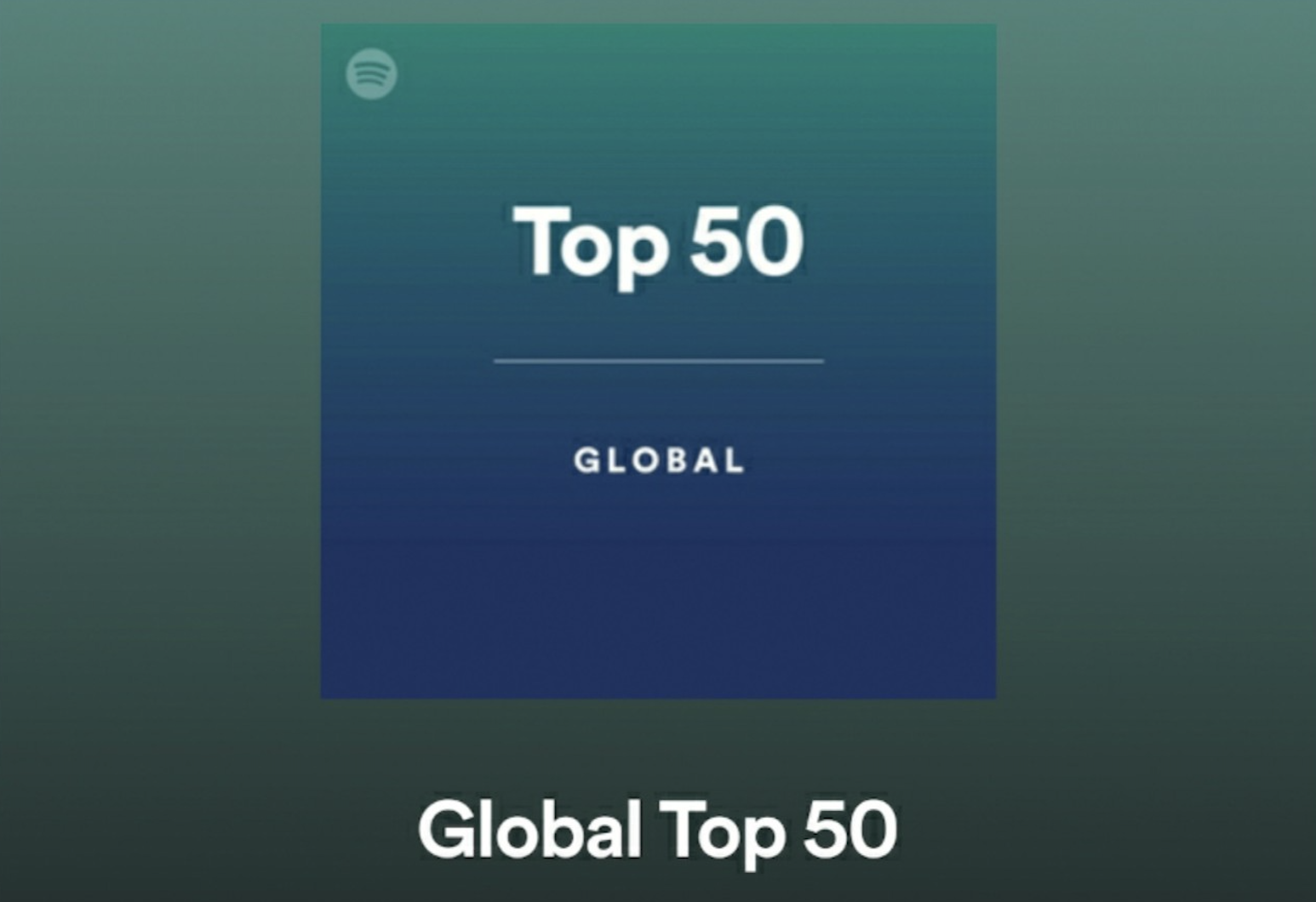Spotify's Global Top 50 Chart